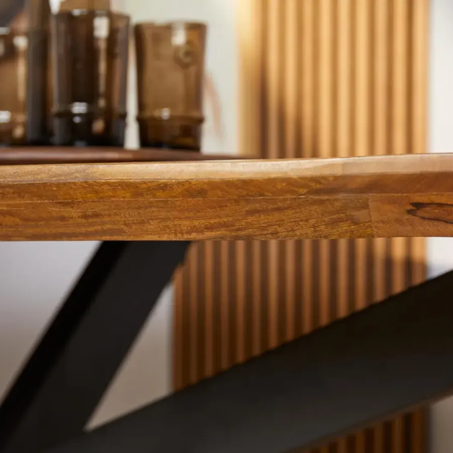StarFurn Eettafel Ovaal Naturel Mangohout - 210x100x76cm - Brandy