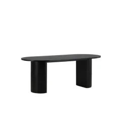 Fjôrd Eettafel Ovaal Zwart 200cm - Fineer - Scandinavisch