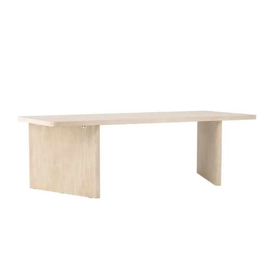 Rechthoekige Eettafels-Fjôrd Eettafel Rechthoek - Beige MDF - 240x100x75cm - Skagen