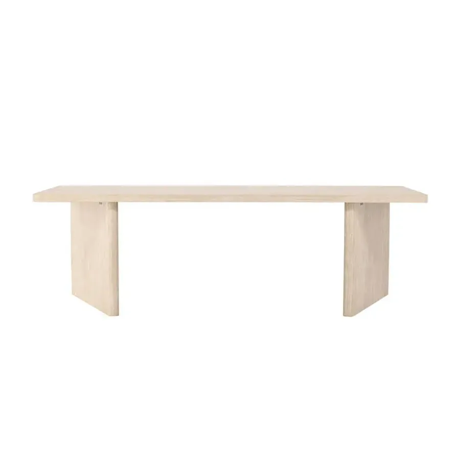 Rechthoekige Eettafels-Fjôrd Eettafel Rechthoek - Beige MDF - 240x100x75cm - Skagen