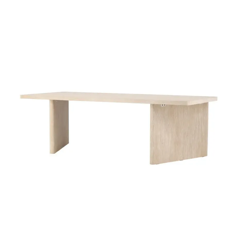 Rechthoekige Eettafels-Fjôrd Eettafel Rechthoek - Beige MDF - 240x100x75cm - Skagen
