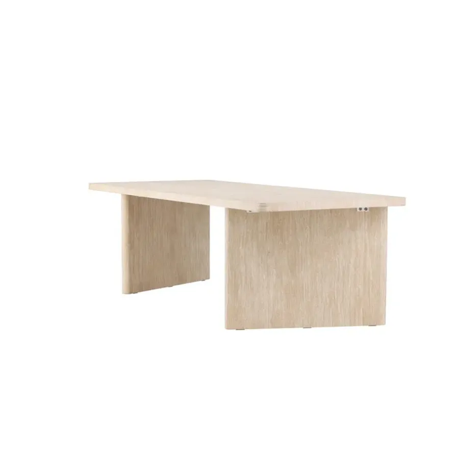 Rechthoekige Eettafels-Fjôrd Eettafel Rechthoek - Beige MDF - 240x100x75cm - Skagen