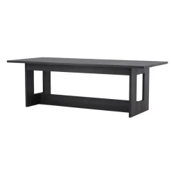 Rechthoekige Eettafels-Fjôrd Eettafel Rechthoek - Zwart MDF - 235x100x75cm - Milly