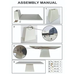 Rechthoekige Eettafels-Giga Meubel Eettafel Rechthoek 240cm - Beige Eco Composiet - Avia