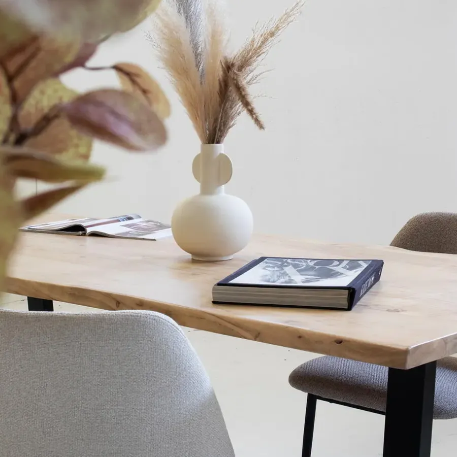 Giga Meubel Eettafel Rechthoek 240cm - Naturel Boomstamtafel - Lars