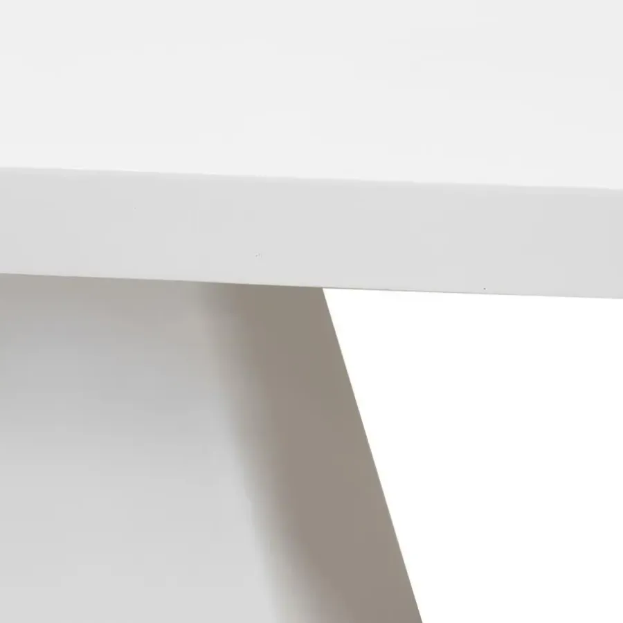 Rechthoekige Eettafels-Giga Meubel Eettafel Rechthoek 300cm - Wit Eco Composiet - Acryl Coating - Avia