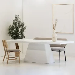 Rechthoekige Eettafels-Giga Meubel Eettafel Rechthoek 300cm - Wit Eco Composiet - Acryl Coating - Avia