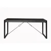 Livingfurn Eettafel Rechthoek 160cm - Zwart Mangohout - 2-4 personen - Norris