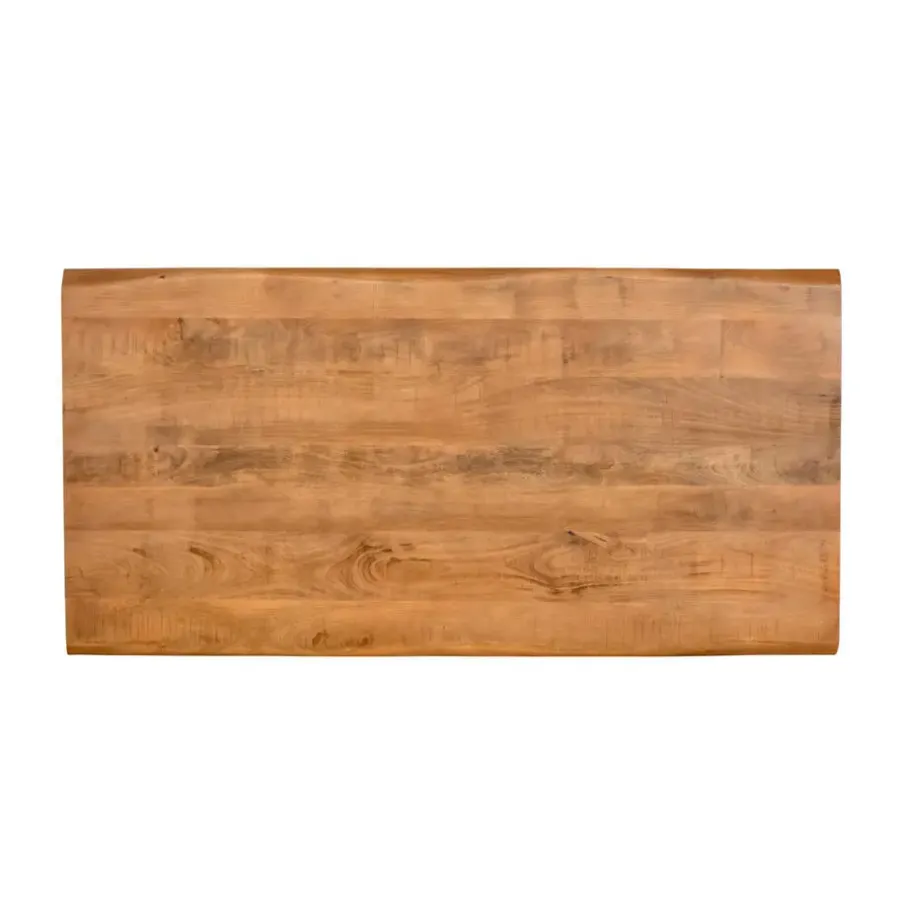 Rechthoekige Eettafels|Industriële Eettafels-StarFurn Eettafel Rechthoek Naturel Hout - 160x90x76cm - Denver