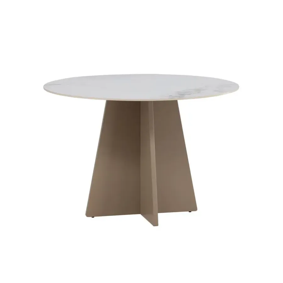 Fjôrd Eettafel Rond - Beige Steen - 110x110x75cm - Bootcut