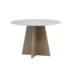 Fjôrd Eettafel Rond - Beige Steen - 110x110x75cm - Bootcut