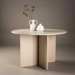 Fjôrd Eettafel Rond - Naturel - 120x120x76cm - Tyresö