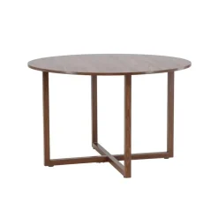 Fjôrd Eettafel Rond - Walnoot MDF - 120x120x75cm - Durango