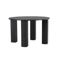 Fjôrd Eettafel Rond - Zwart - 120x120x75cm - Juno