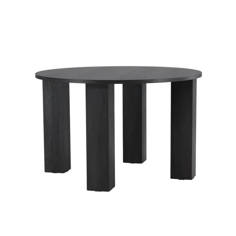 Fjôrd Eettafel Rond - Zwart - 120x120x75cm - Juno