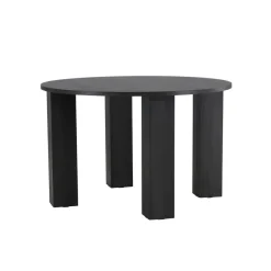 Fjôrd Eettafel Rond - Zwart - 120x120x75cm - Juno