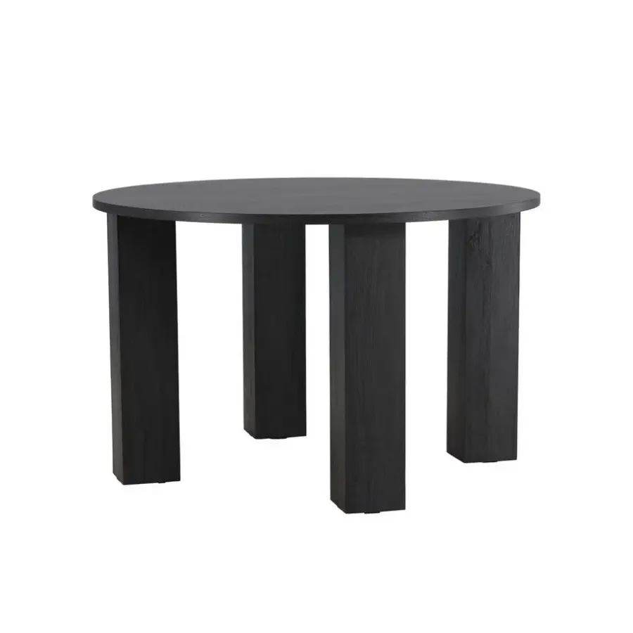 Fjôrd Eettafel Rond - Zwart - 120x120x75cm - Juno