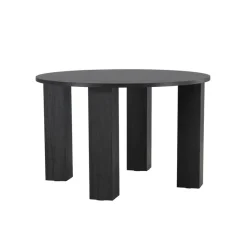 Fjôrd Eettafel Rond - Zwart - 120x120x75cm - Juno