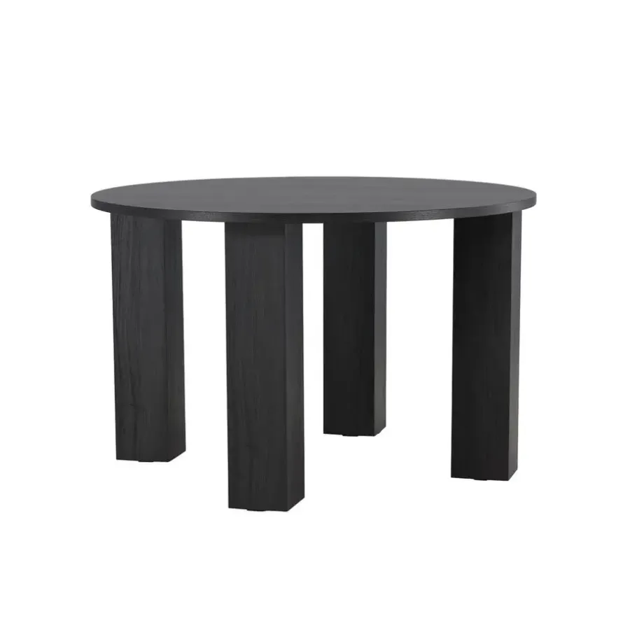 Fjôrd Eettafel Rond - Zwart - 120x120x75cm - Juno