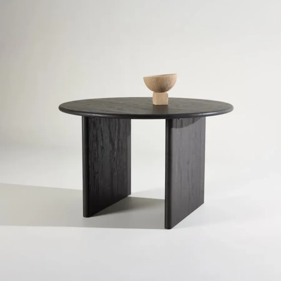 Fjôrd Eettafel Rond - Zwart MDF - 120x120x75cm - Björholmen