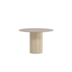 Ronde Eettafels-Fjôrd Eettafel Rond Beige 110cm - Fineer - Scandinavisch
