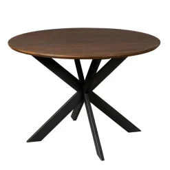 Houten Eettafels|Ronde Eettafels-StarFurn Eettafel Rond Bruin Hout - 150x150x76cm - Ferris