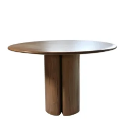 Giga Meubel Eettafel Rond Ø120cm - Acaciahout - Naturel - Eettafel Tijn