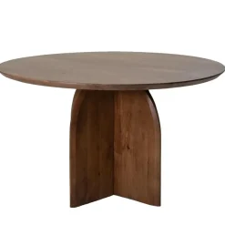 Ronde Eettafels-Giga Meubel Eettafel Rond Ø130cm - Bruin Acaciahout - Danae