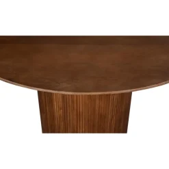 Giga Meubel Eettafel Rond Ø120cm - Bruin Mangohout - Jaime