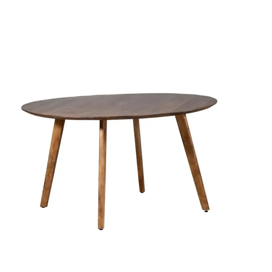 Ronde Eettafels-Giga Meubel Eettafel Rond 130cm - Naturel - Mangohout - Tafel Oslo