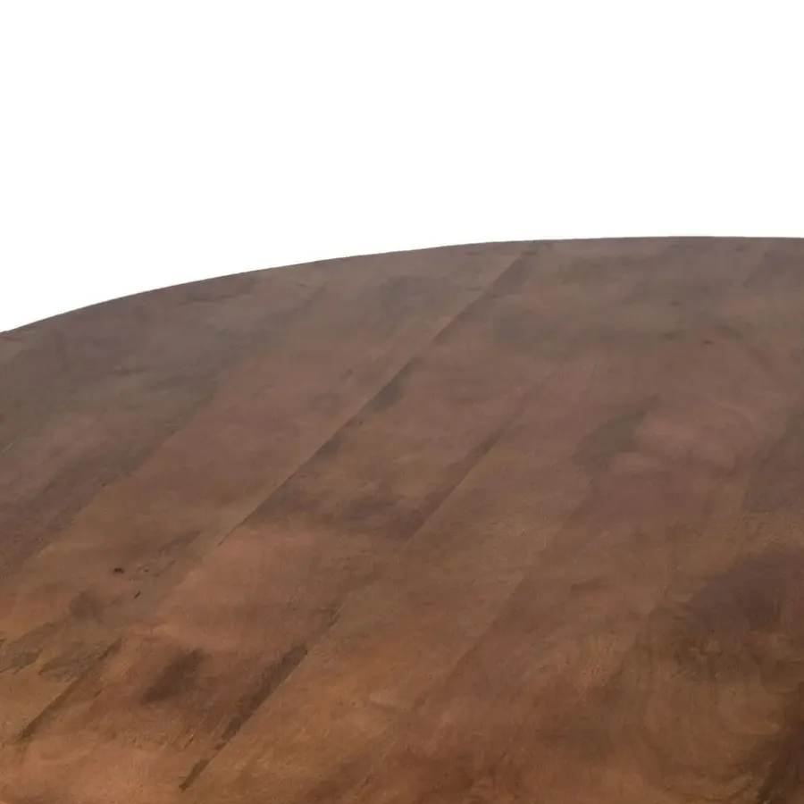 Ronde Eettafels-Giga Meubel Eettafel Rond 130cm - Naturel - Mangohout - Tafel Oslo