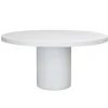 Ronde Eettafels-Giga Meubel Eettafel Rond 150cm - Wit Eco Composiet - Betonlook - Eden