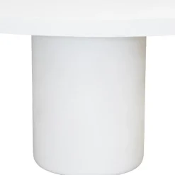 Giga Meubel Eettafel Rond 120cm - Wit Eco Composiet - Betonlook - Eden