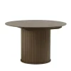 Giga Living Eettafel Rond Donkerbruin - Uitschuifbaar - Ø120-167cm - Nola