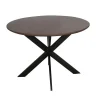 StarFurn Eettafel Rond Walnoot/Zwart - 150x150x76cm - Madison