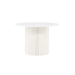 Fjôrd Eettafel Rond Wit 110cm - Fineer - Scandinavisch - Tafel Härön