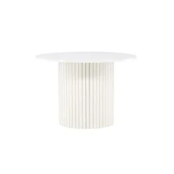 Fjôrd Eettafel Rond Wit 110cm - Fineer - Scandinavisch - Tafel Härön
