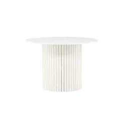 Fjôrd Eettafel Rond Wit 110cm - Fineer - Scandinavisch - Tafel Härön