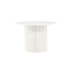 Fjôrd Eettafel Rond Wit 110cm - Fineer - Scandinavisch - Tafel Härön