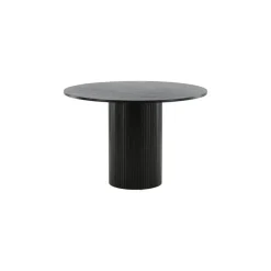 Ronde Eettafels-Fjôrd Eettafel Rond Zwart 110cm - Fineer - Scandinavisch