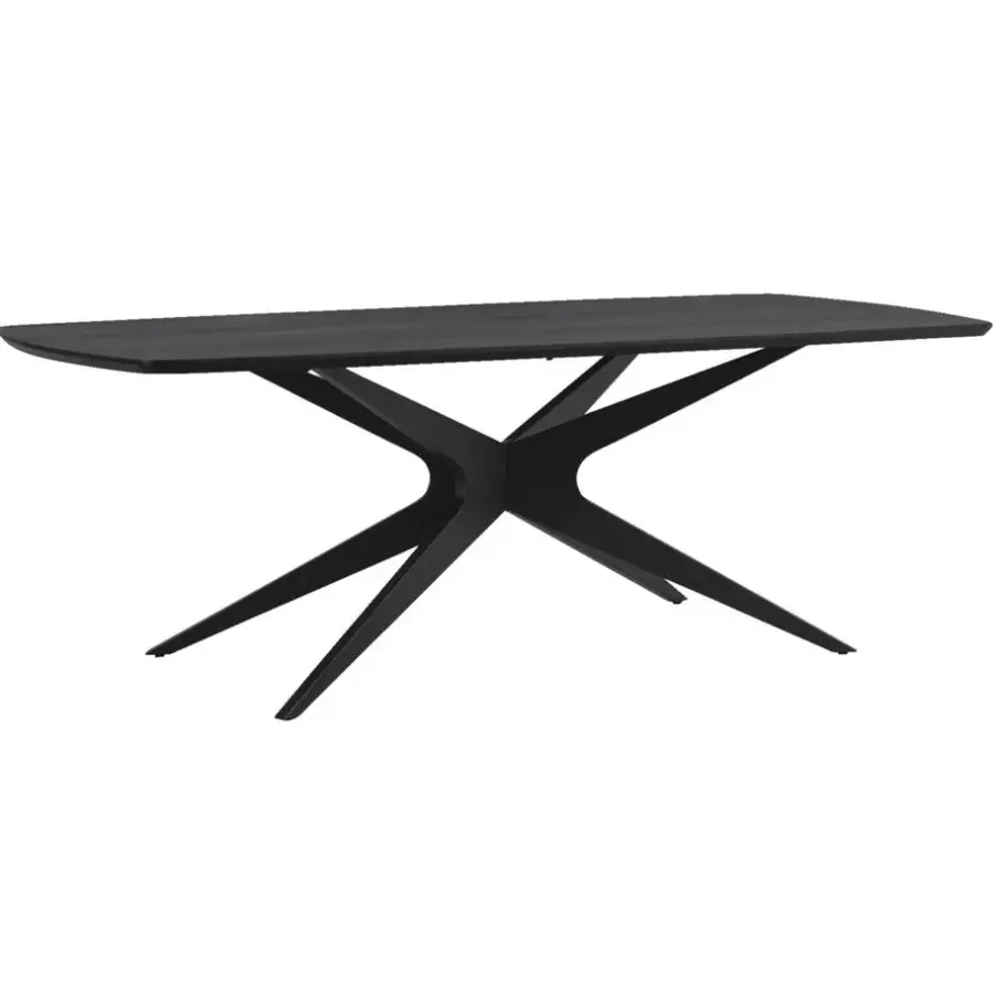 Rechthoekige Eettafels-Leen Bakker Eettafel Suzanne - zwart - 220x100 cm