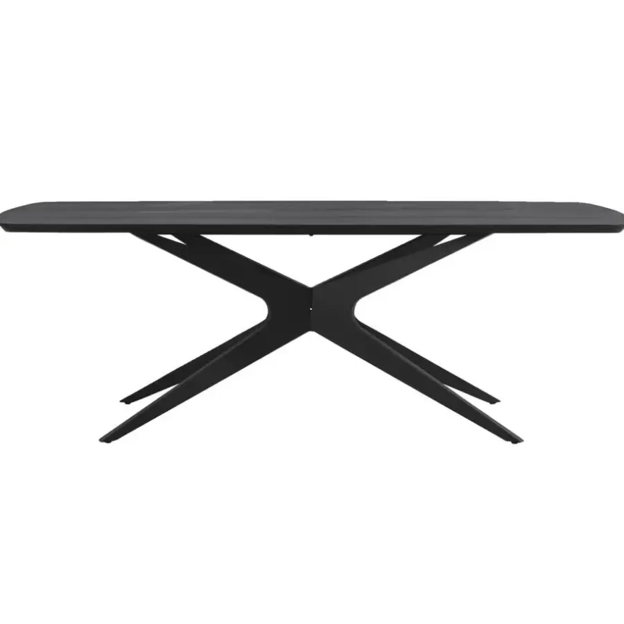 Rechthoekige Eettafels-Leen Bakker Eettafel Suzanne - zwart - 220x100 cm