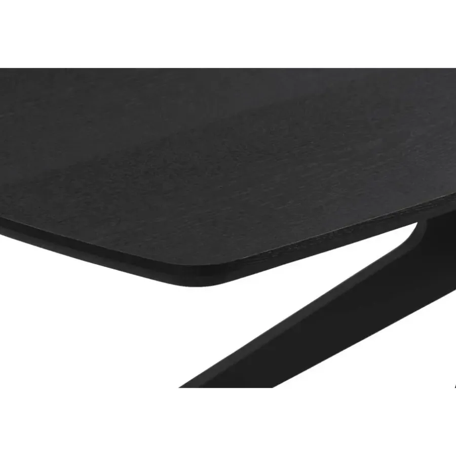 Rechthoekige Eettafels-Leen Bakker Eettafel Suzanne - zwart - 220x100 cm
