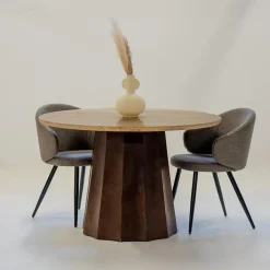 Ronde Eettafels-Giga Meubel Eettafel Travertin Ø150cm - Japandi Stijl - Tafel Lucio