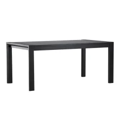 Fjôrd Eettafel Uitschuifbaar - Zwart Eikenhout - 170x95x75cm - Slider