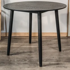 Houten Eettafels|Ronde Eettafels-Nordlys Eettafel voor 4 personen van massief grenen D90