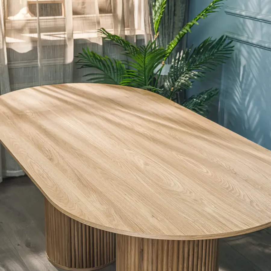 Houten Eettafels-Nordlys Eettafel voor 6 personen van massief grenen D120