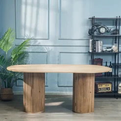 Houten Eettafels-Nordlys Eettafel voor 6 personen van massief grenen D120