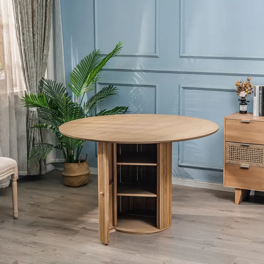 Nordlys Eettafel voor 6 personen van massief grenen D120