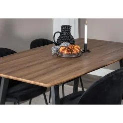 Industriële Eettafels-Fjôrd Eettafel Walnoot Hout Uitschuifbaar - 160x85x75cm - Inca